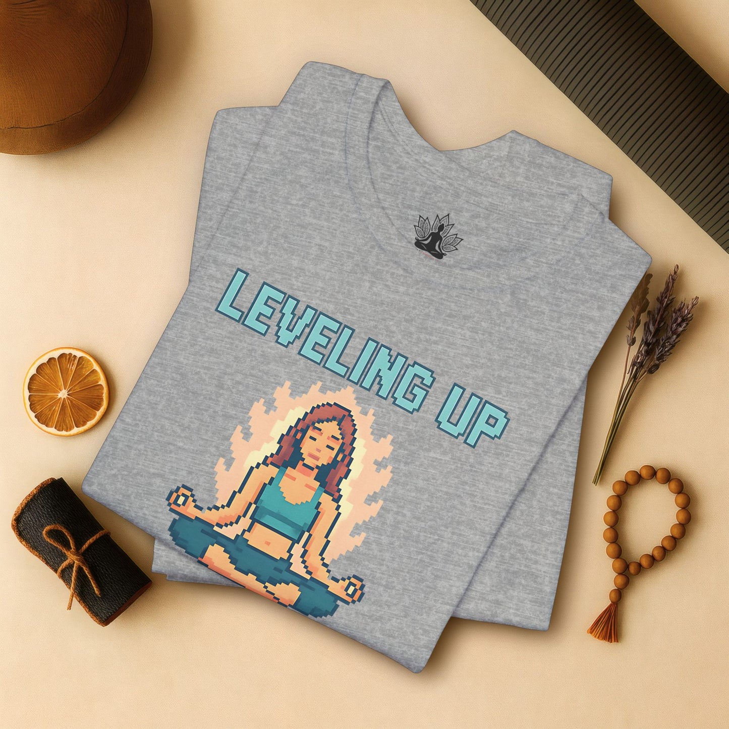 Leveling Up IRL – Pixel Yoga Tee