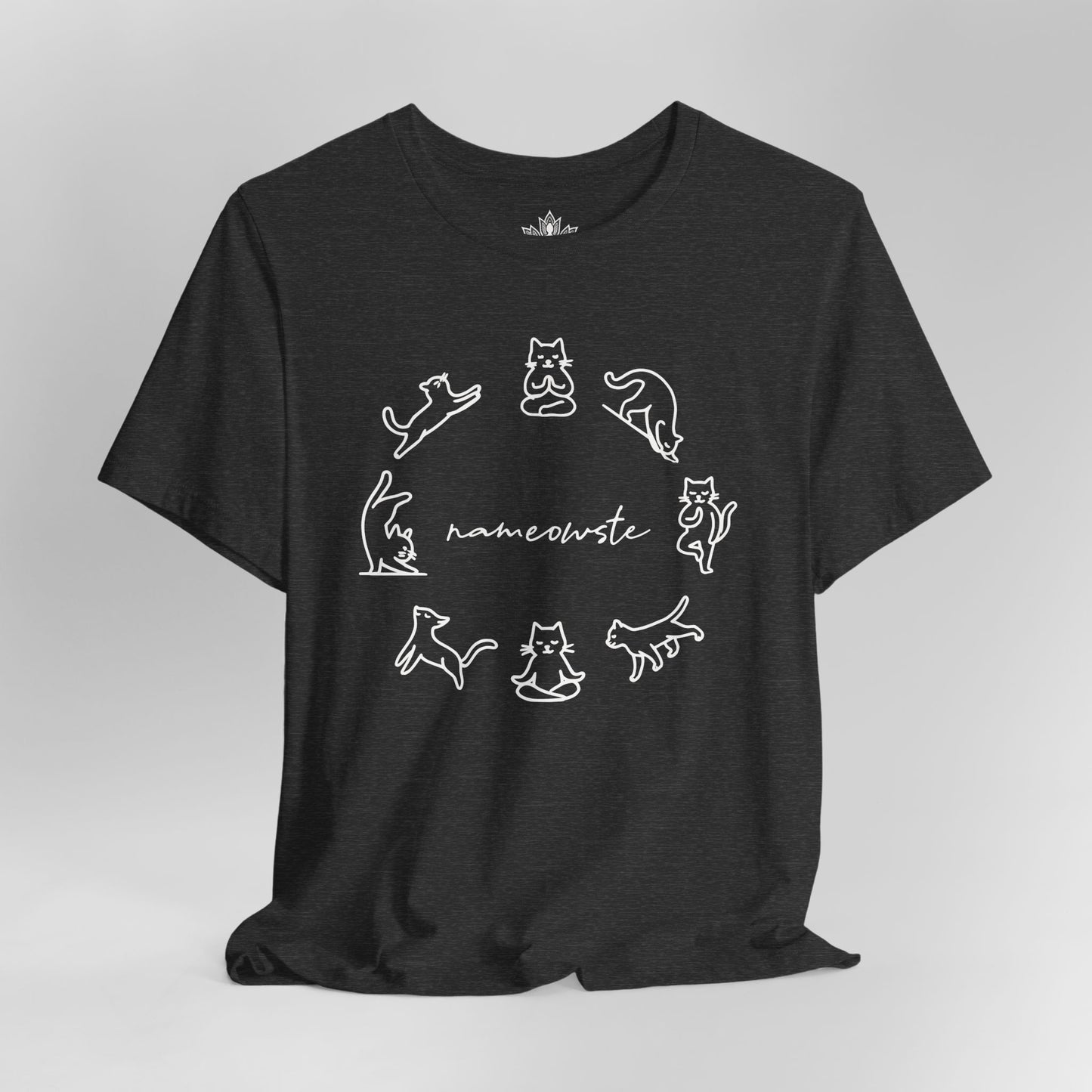 Nameowste Yoga Cats – Minimalist Funny Tee