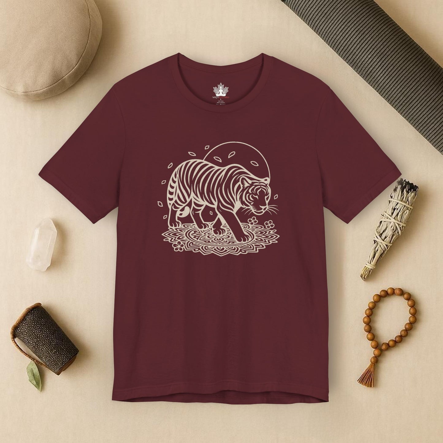 Peaceful Tiger – Mandala Flow Tee
