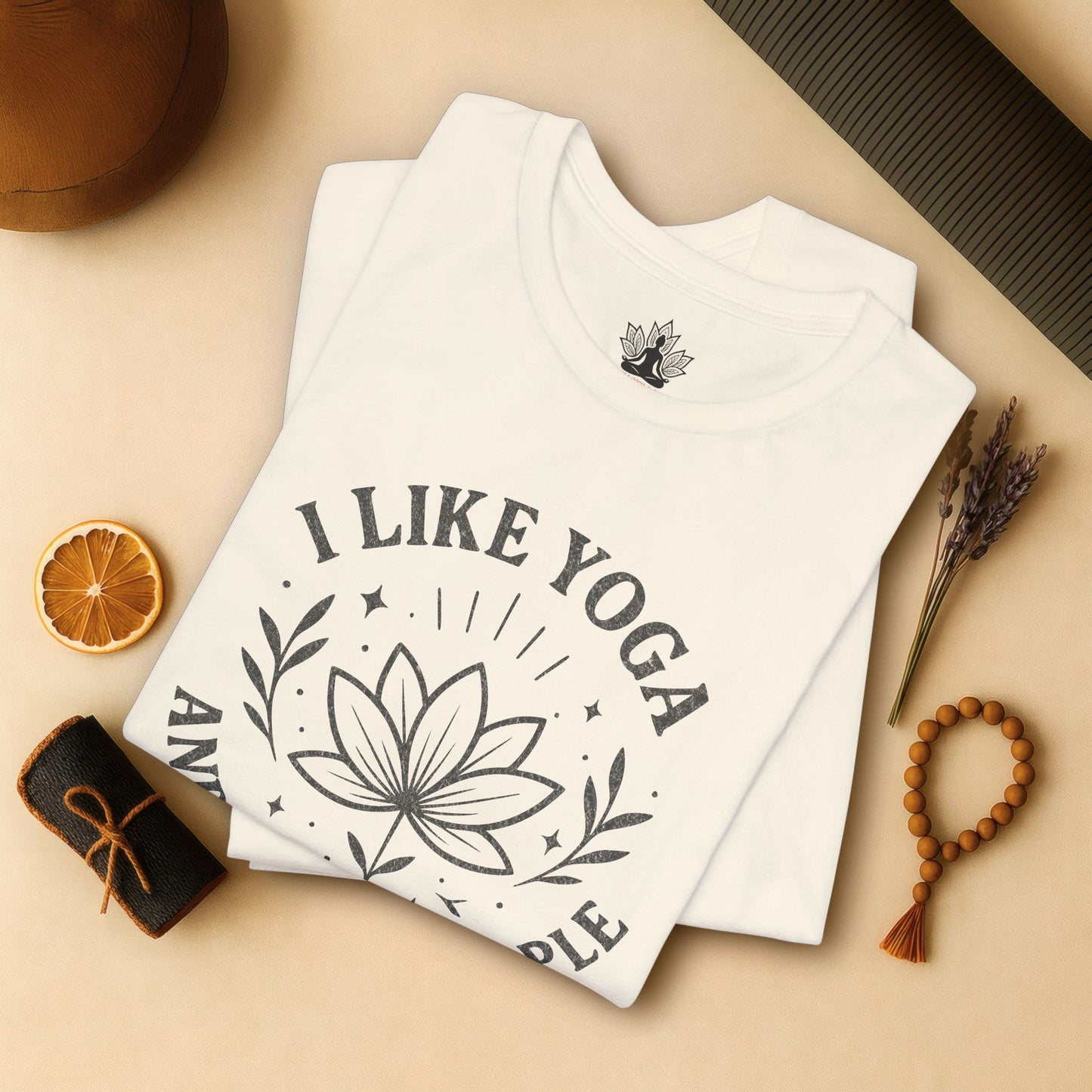 I Like Yoga & Maybe 3 People – Lotus Graphic Tee