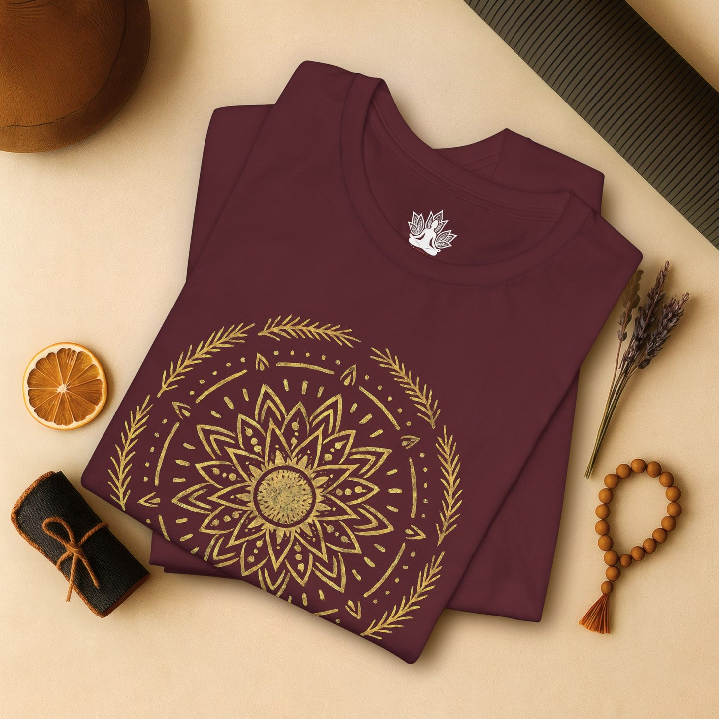 Golden Mandala – Sacred Balance Tee