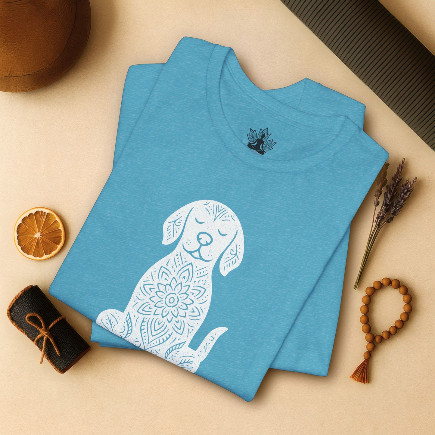 Calm Dog - Mandala Namaste Tee