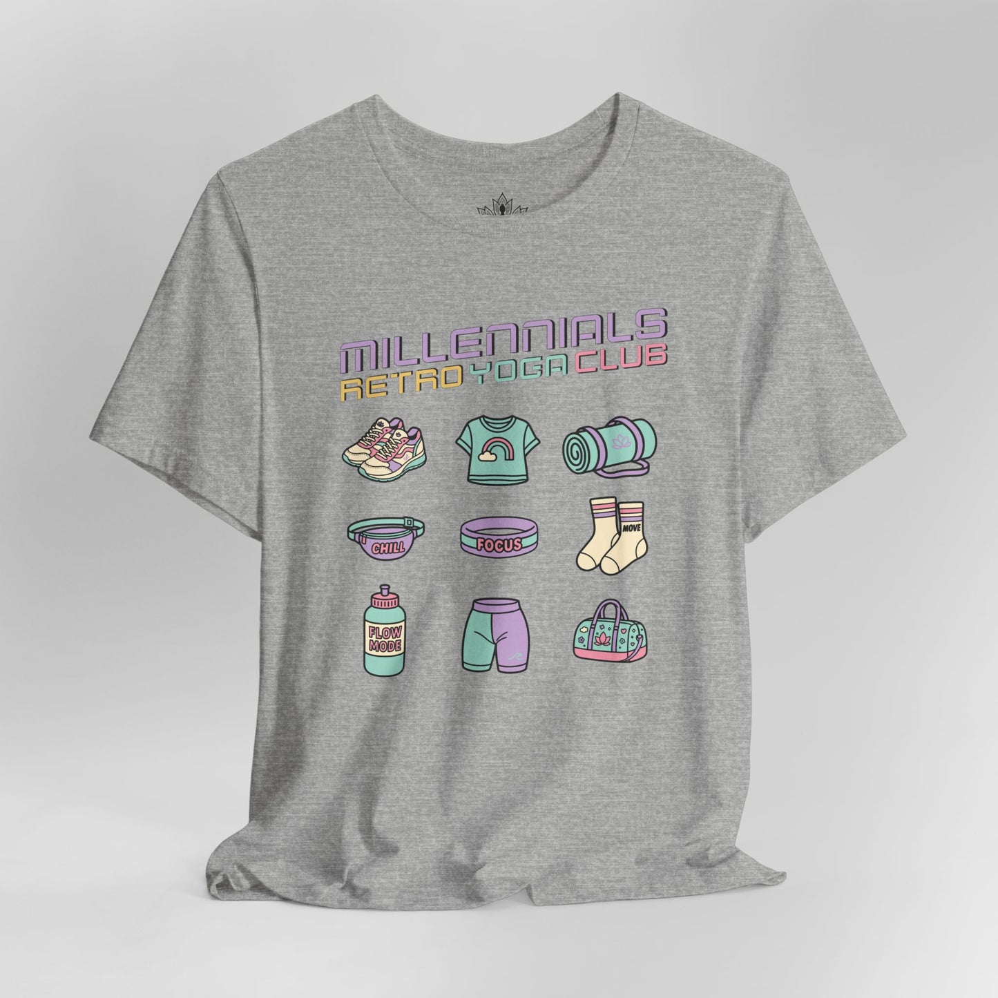Millennials Club – Retro Yoga Essentials Tee