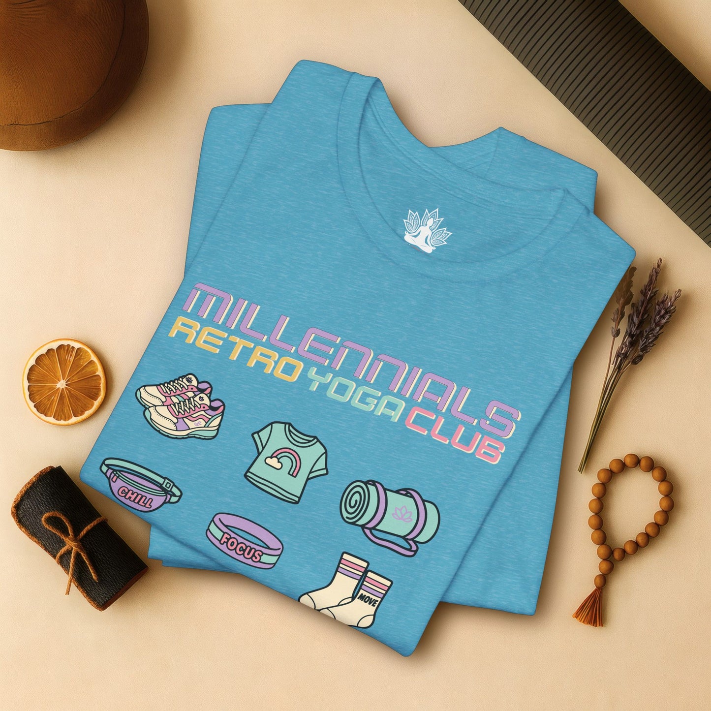 Millennials Club – Retro Yoga Essentials Tee