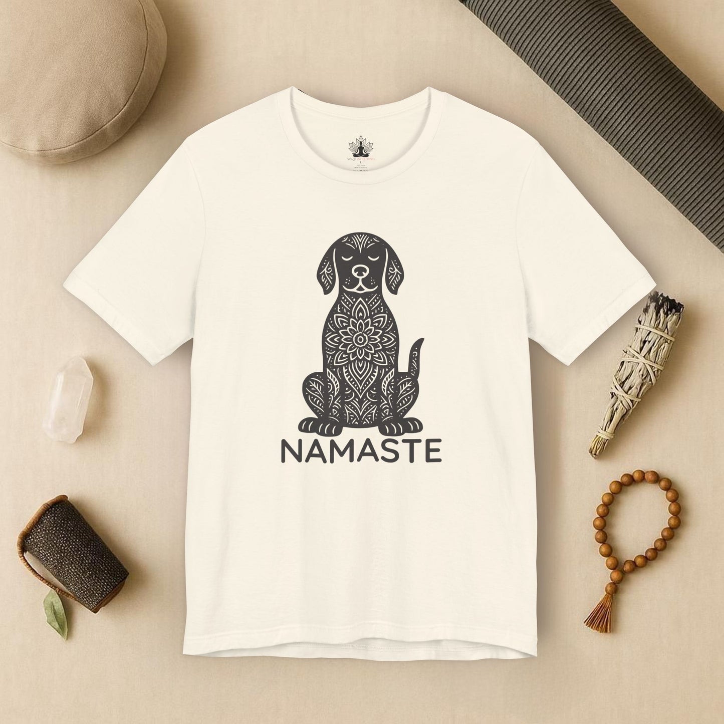 Calm Dog - Mandala Namaste Tee