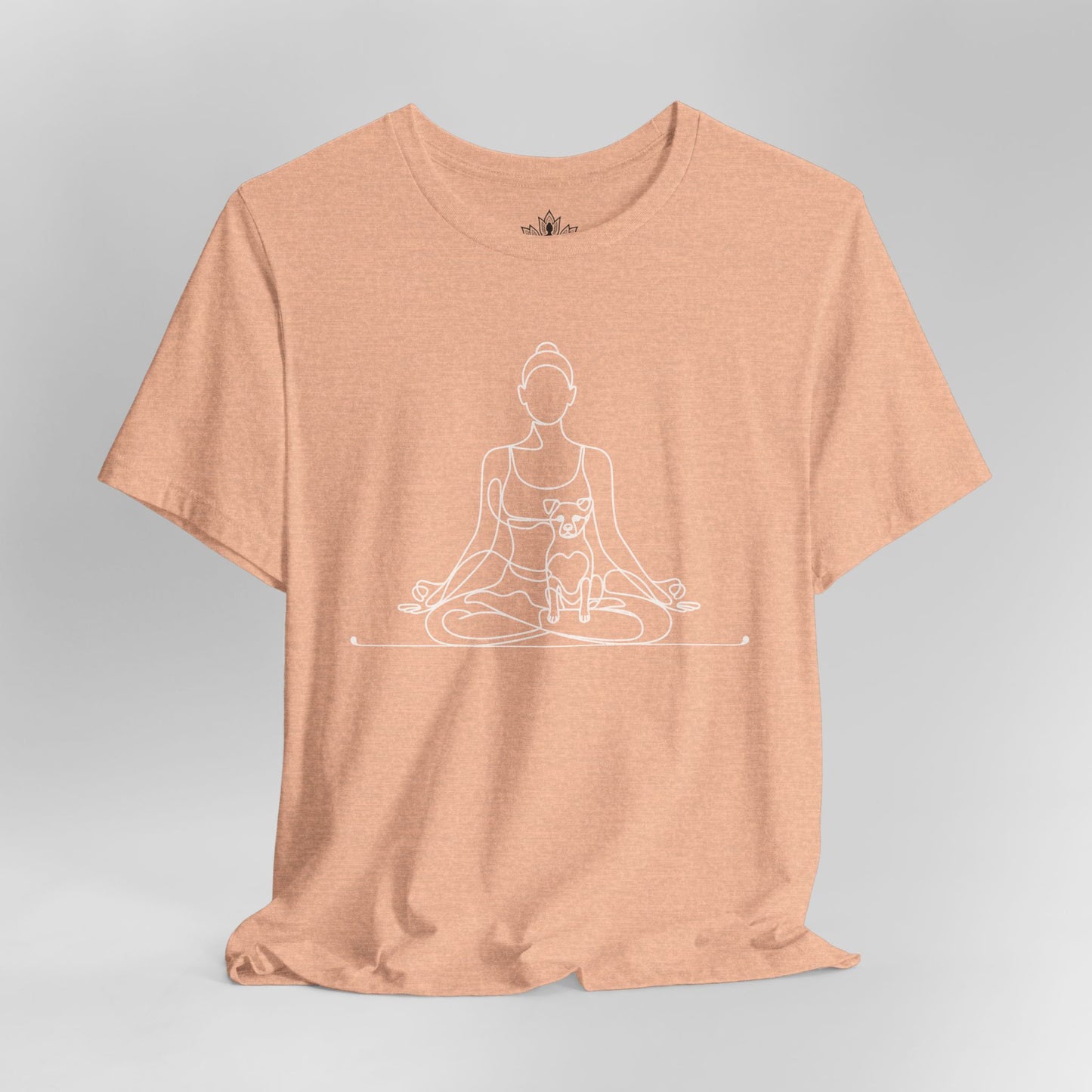 Yoga with My Dog – Minimalist Line Art Tee