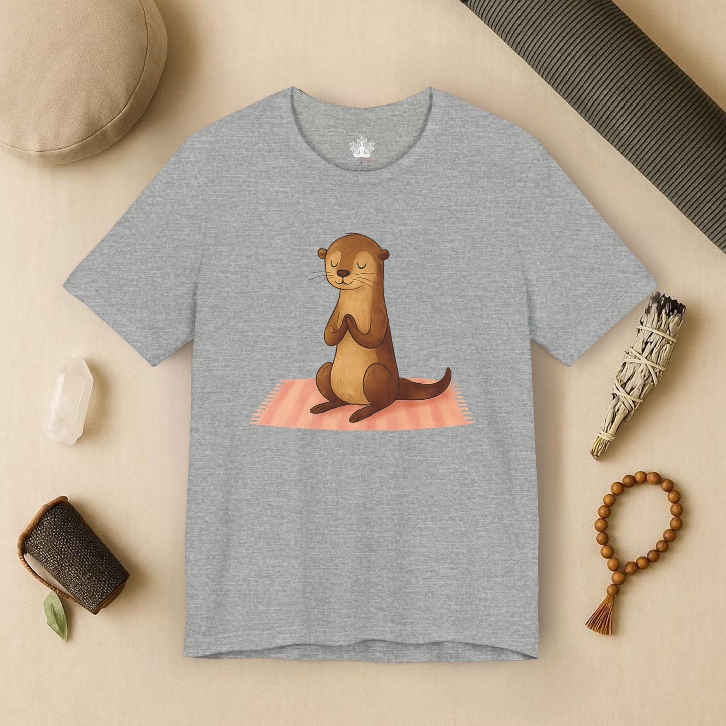 Peaceful Otter – Mindful Lotus Pose Tee
