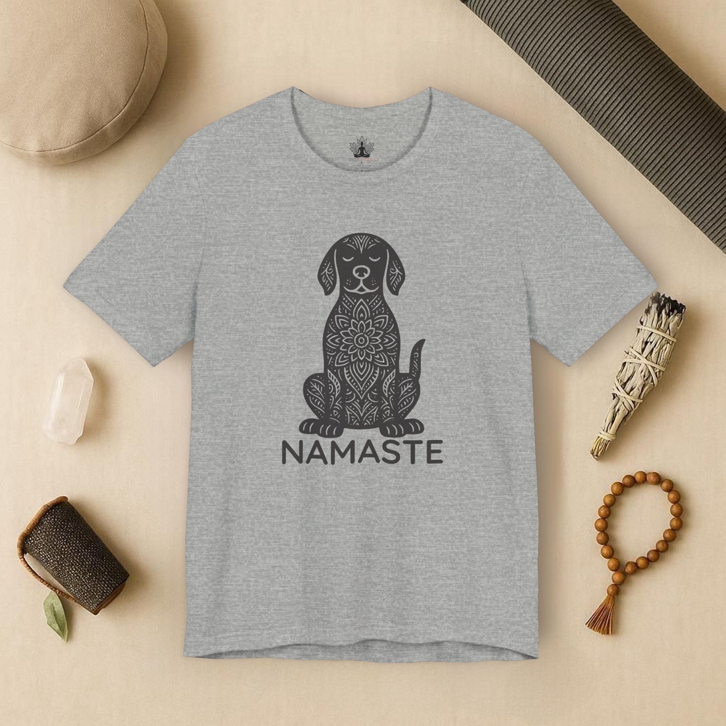 Calm Dog - Mandala Namaste Tee