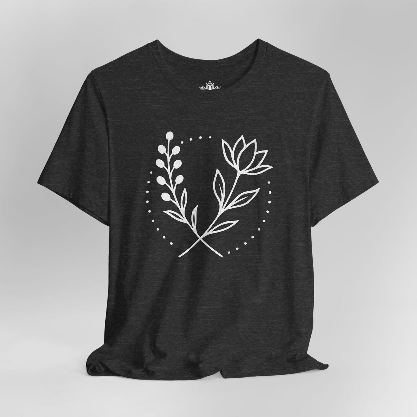 Bloom in Balance – Minimalist Yoga Tee