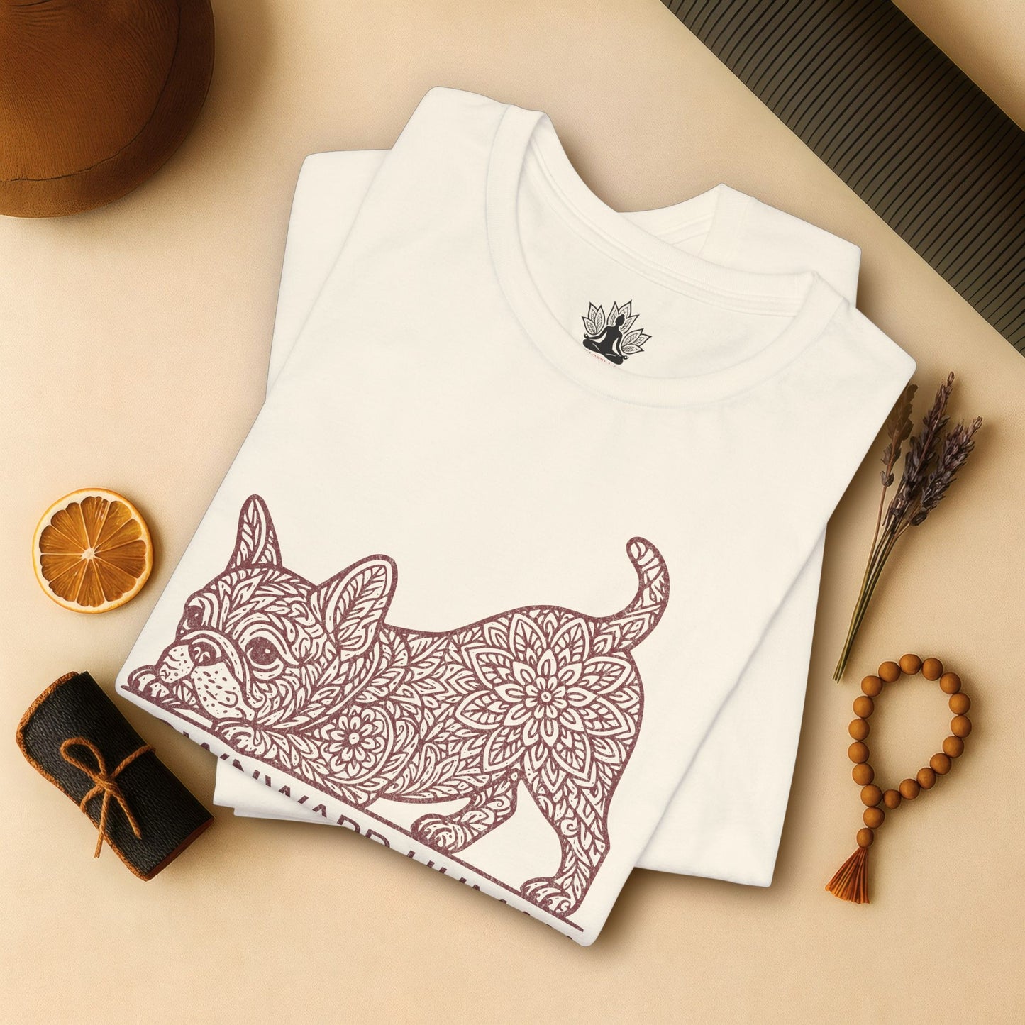 Frenchie Mandala – Downward French Bulldog Tee