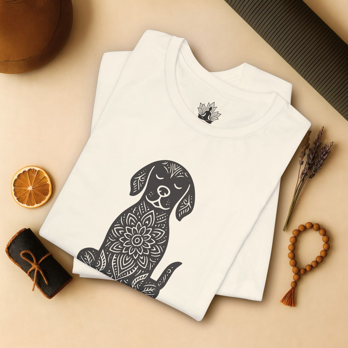 Calm Dog - Mandala Namaste Tee