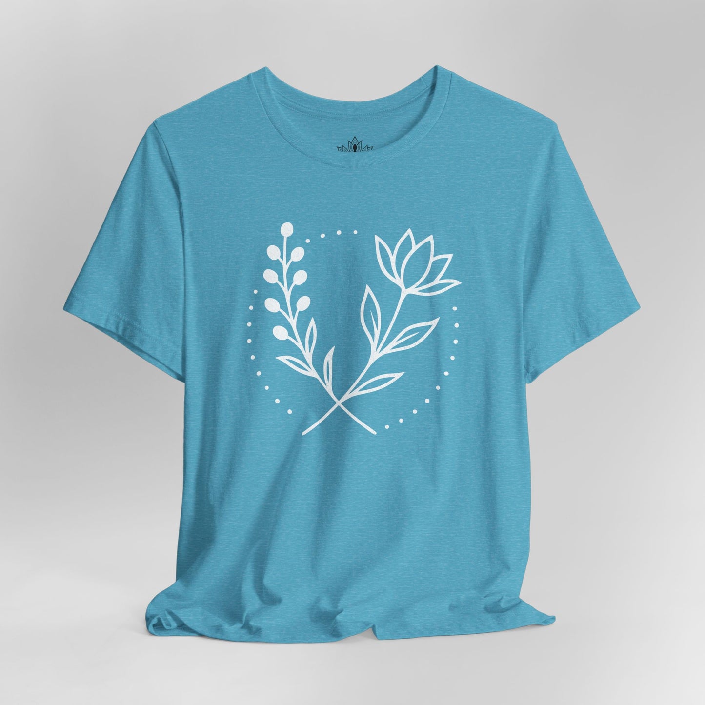 Bloom in Balance – Minimalist Yoga Tee
