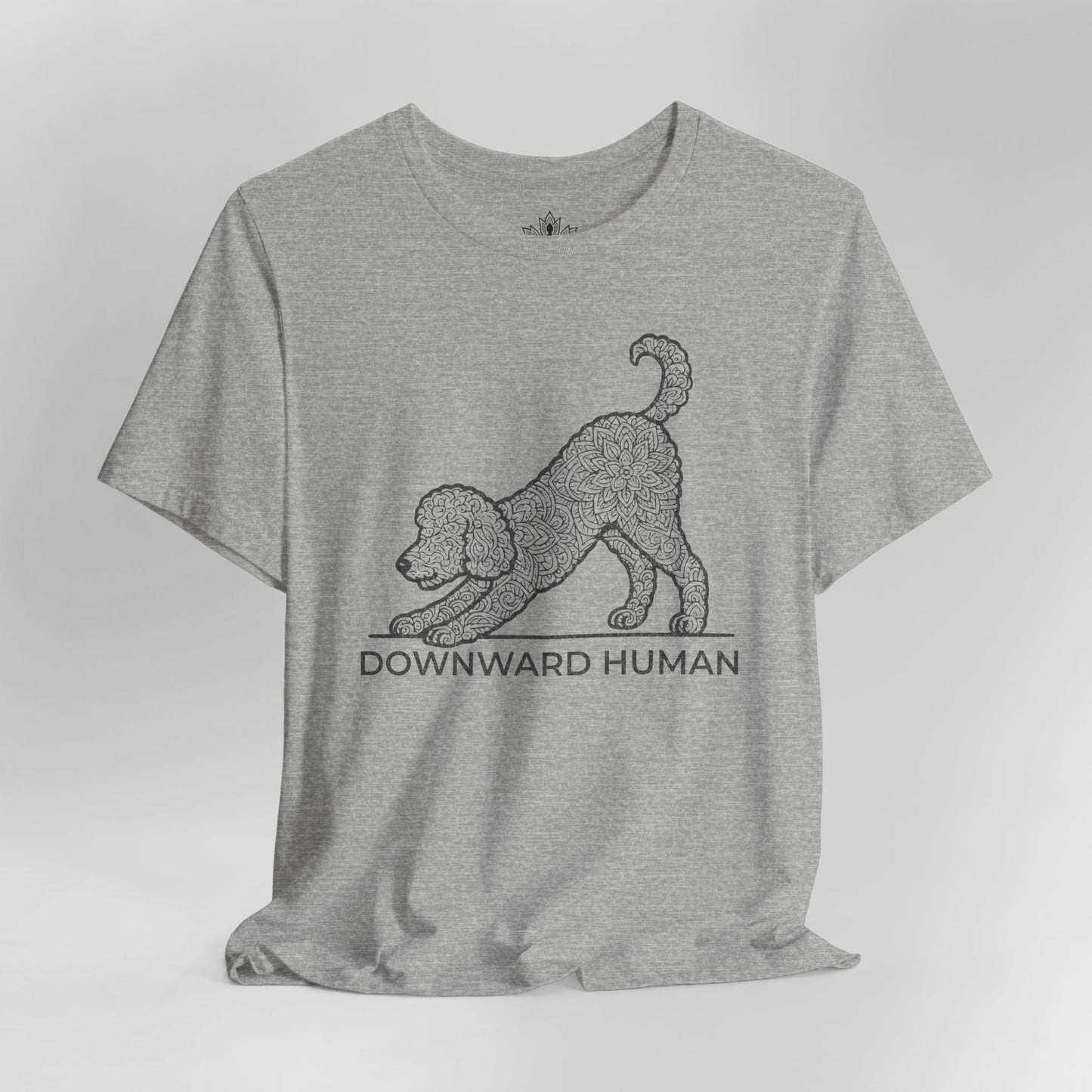 Downward Human – Mandala Labradoodle Dog Yoga Tee