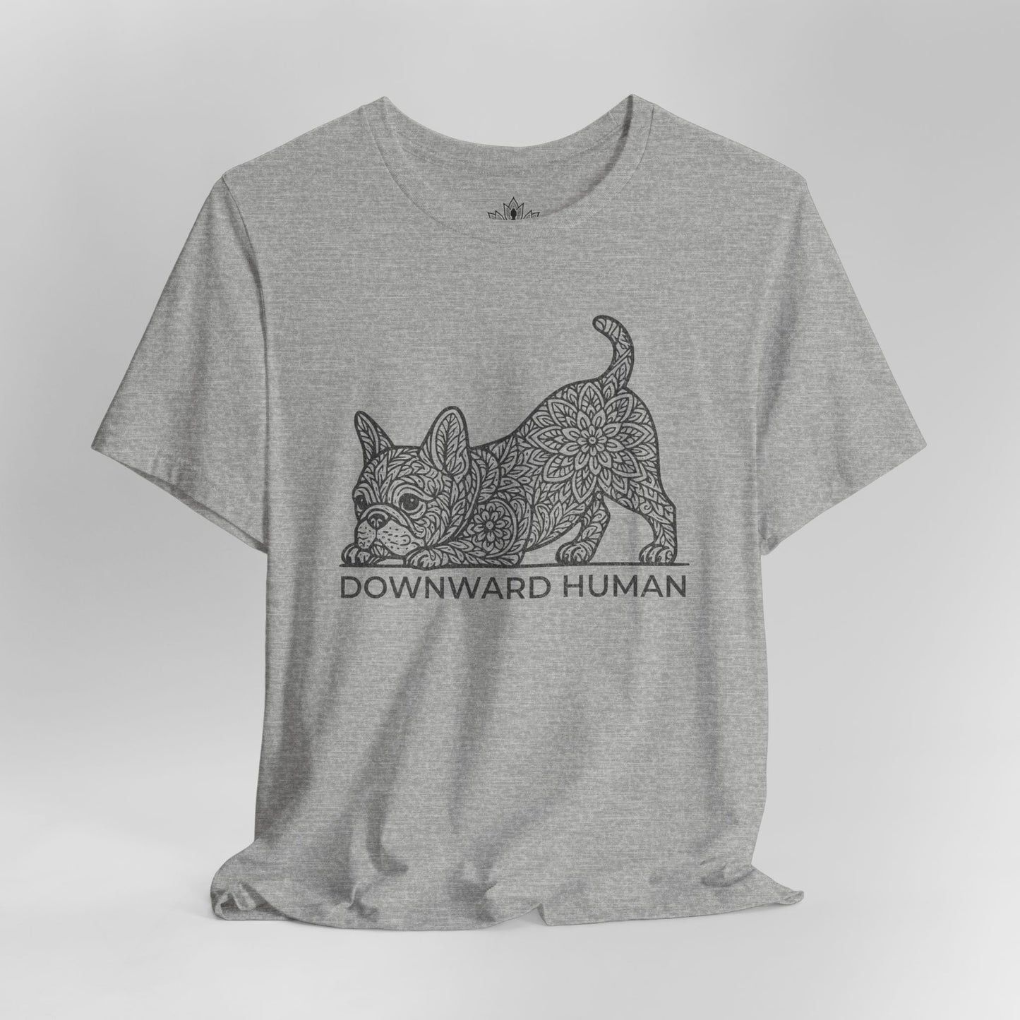 Frenchie Mandala – Downward French Bulldog Tee