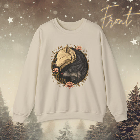 Yin Yang Wolves - Spiritual Balance Sweatshirt