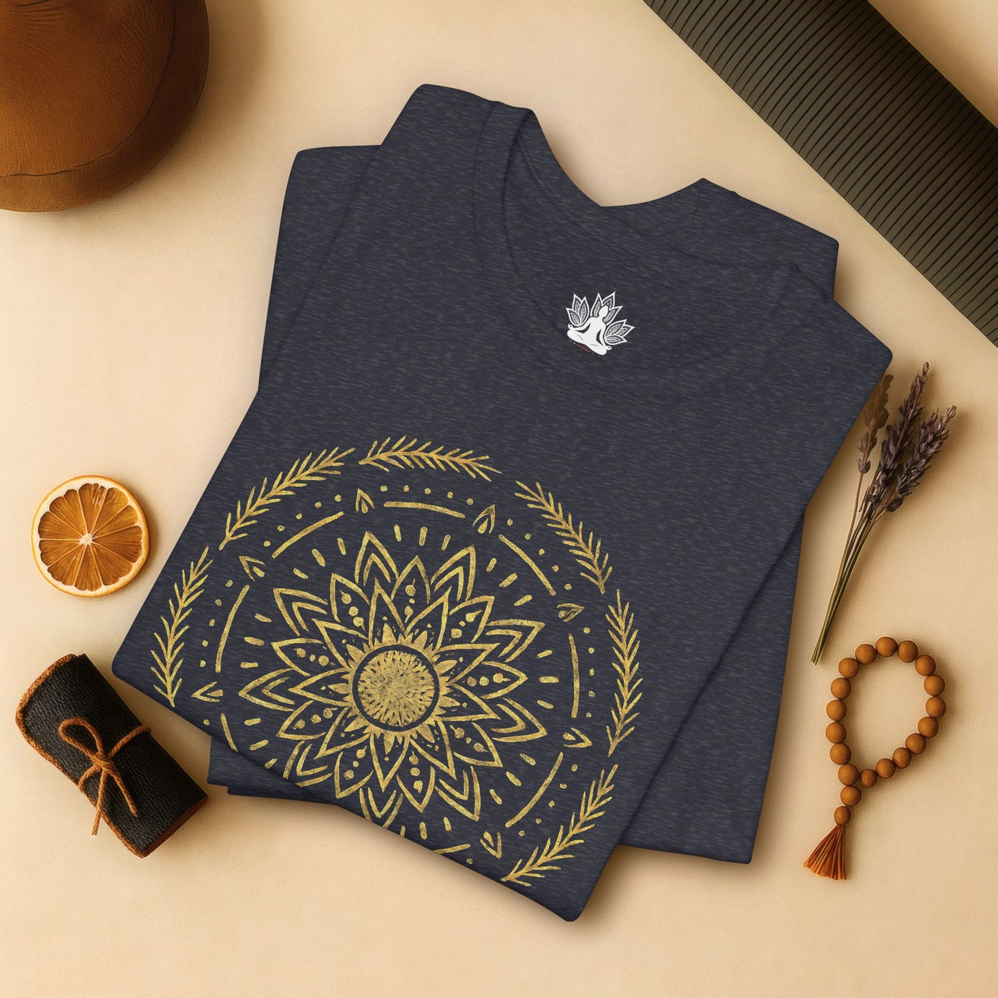 Golden Mandala – Sacred Balance Tee