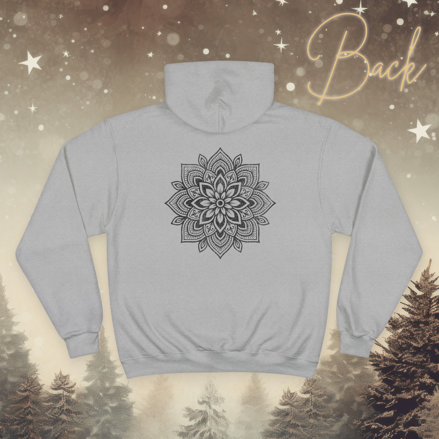 Cozy Champion Breathe Hoodie – Mandala Back