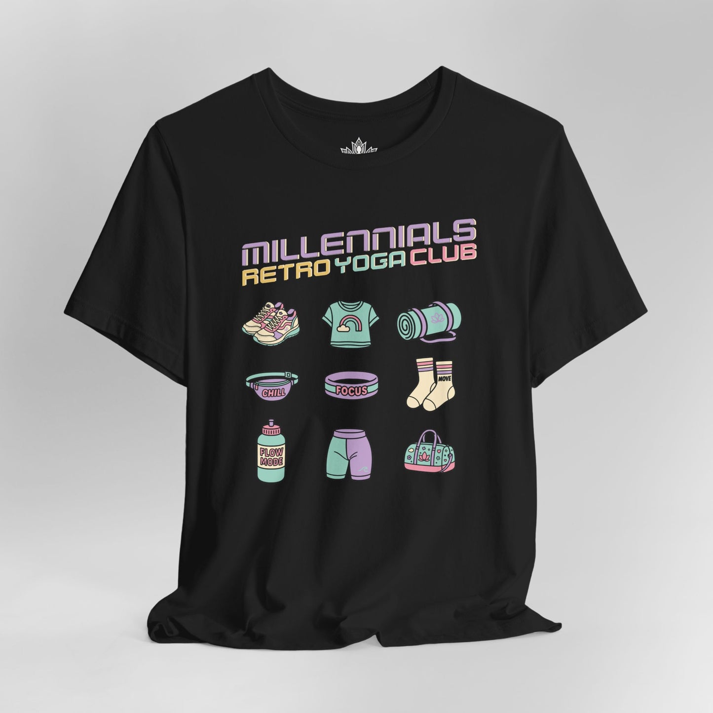 Millennials Club – Retro Yoga Essentials Tee