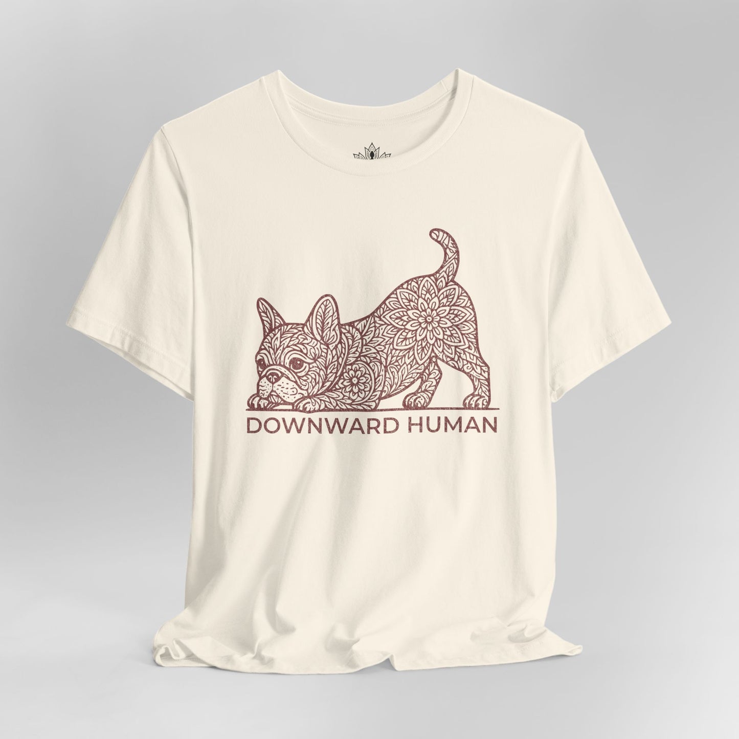 Frenchie Mandala – Downward French Bulldog Tee