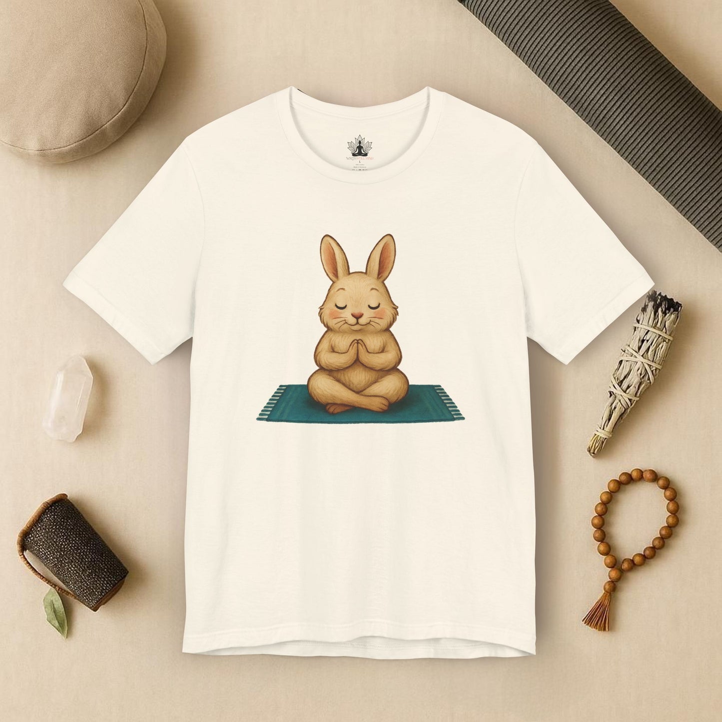 Meditating Bunny – Peaceful Namaste Tee