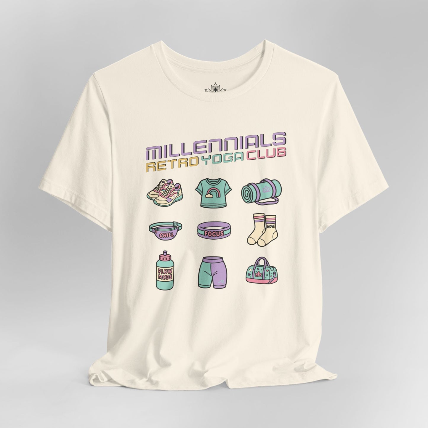 Millennials Club – Retro Yoga Essentials Tee