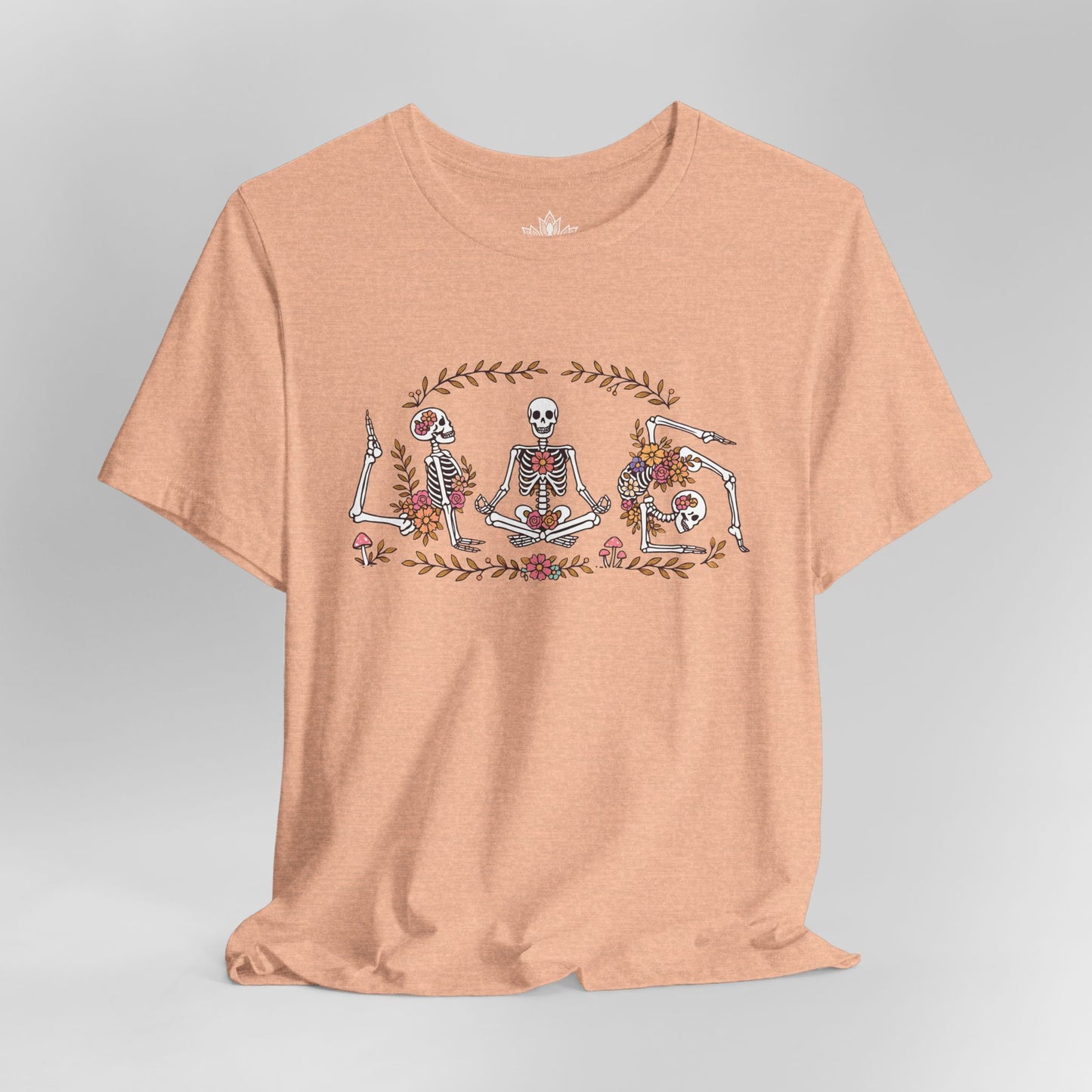 Floral Skeletons – Yoga Halloween Tee