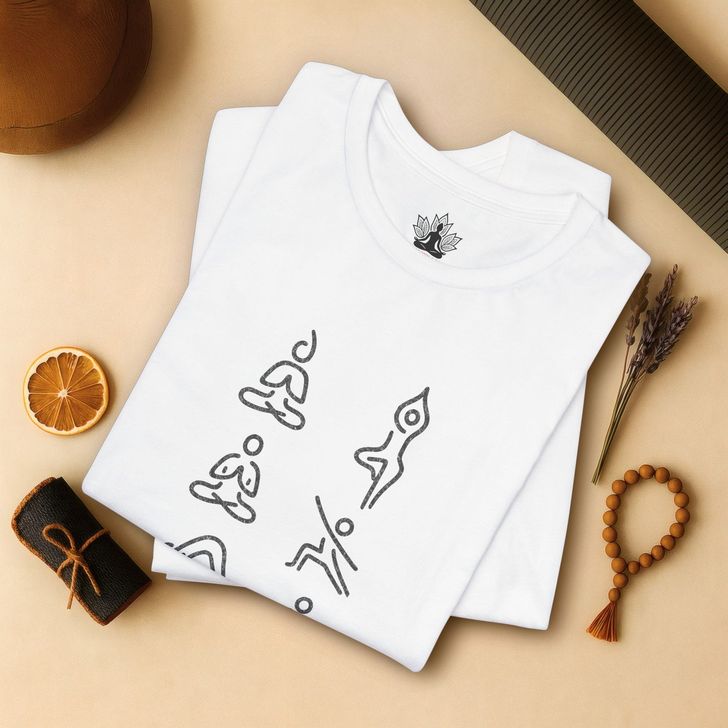 Minimalist Yoga Poses Tee – Mindful Line Art
