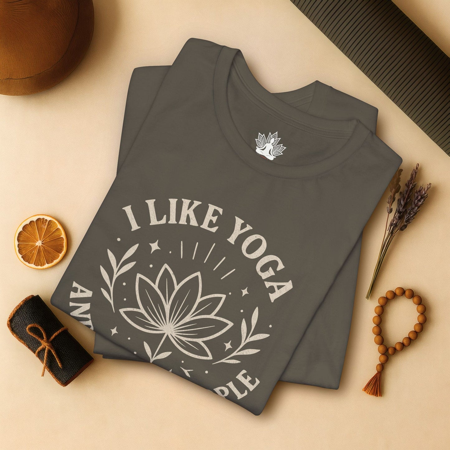 I Like Yoga & Maybe 3 People – Lotus Graphic Tee