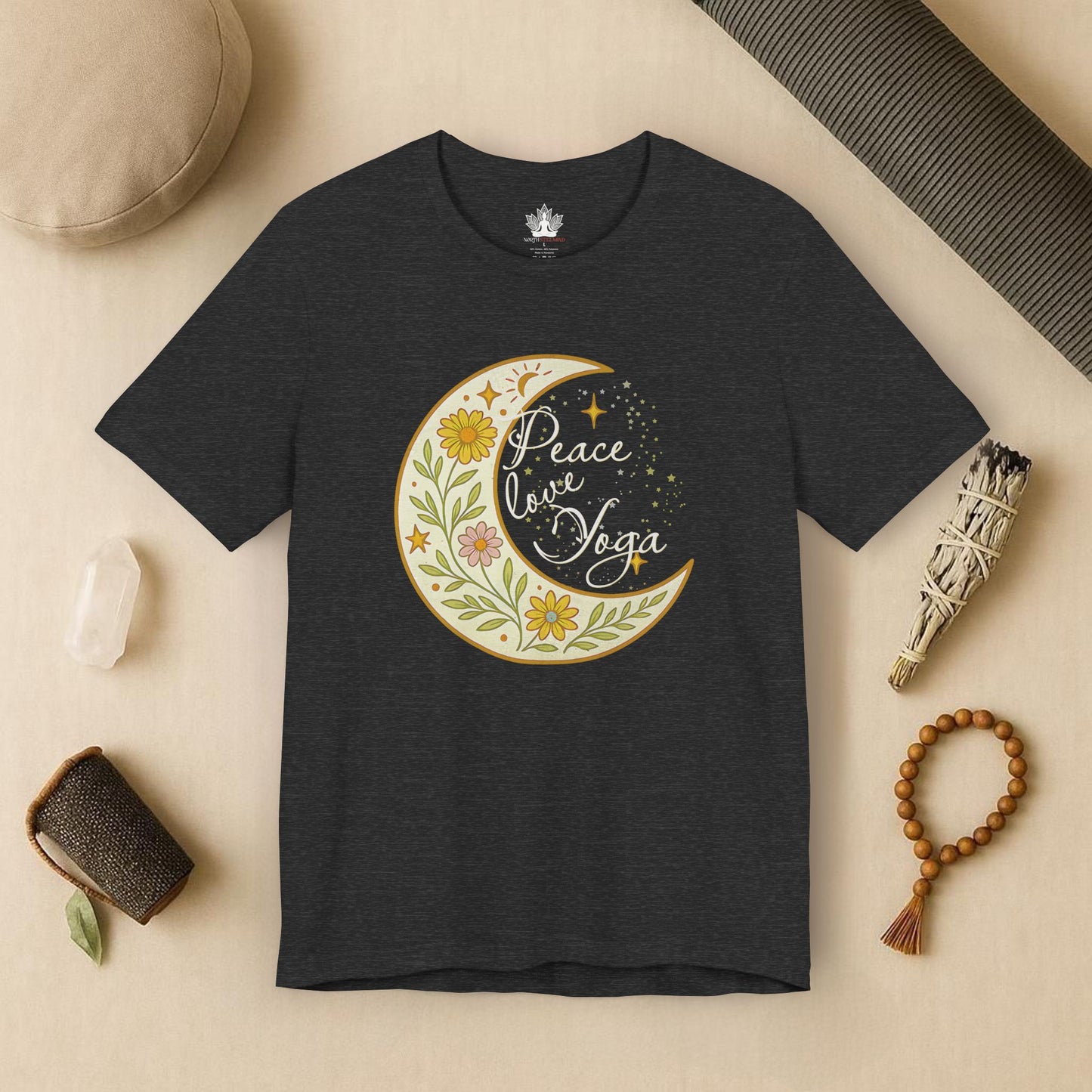 Moon Mandala – Peace Love Yoga Tee