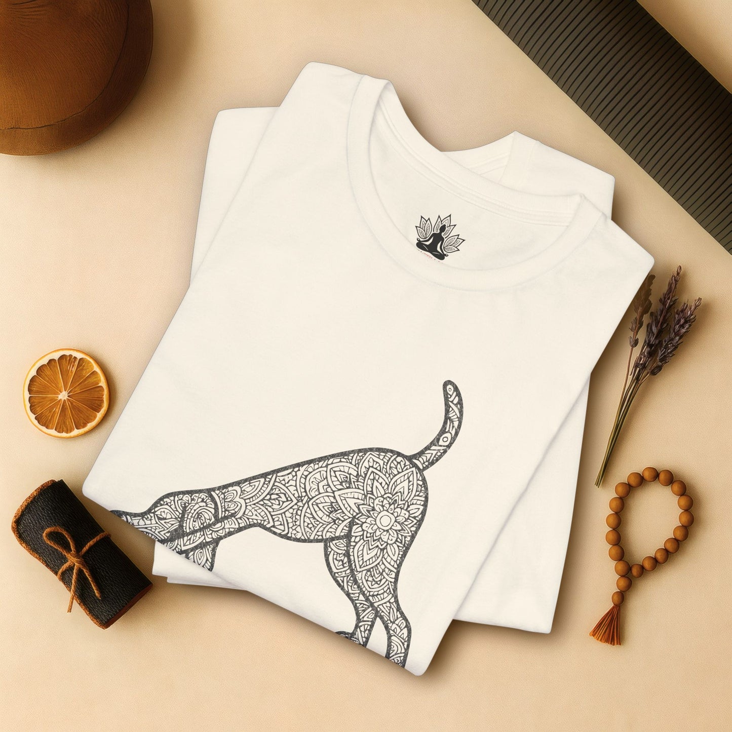 Downward Human – Mandala Dog Yoga Tee