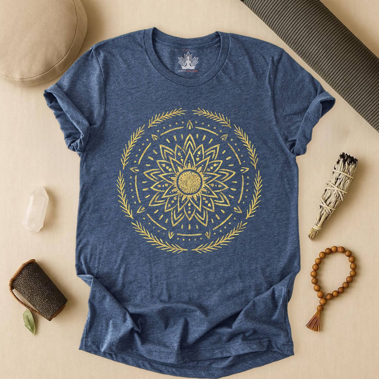 Golden Mandala – Sacred Balance Tee