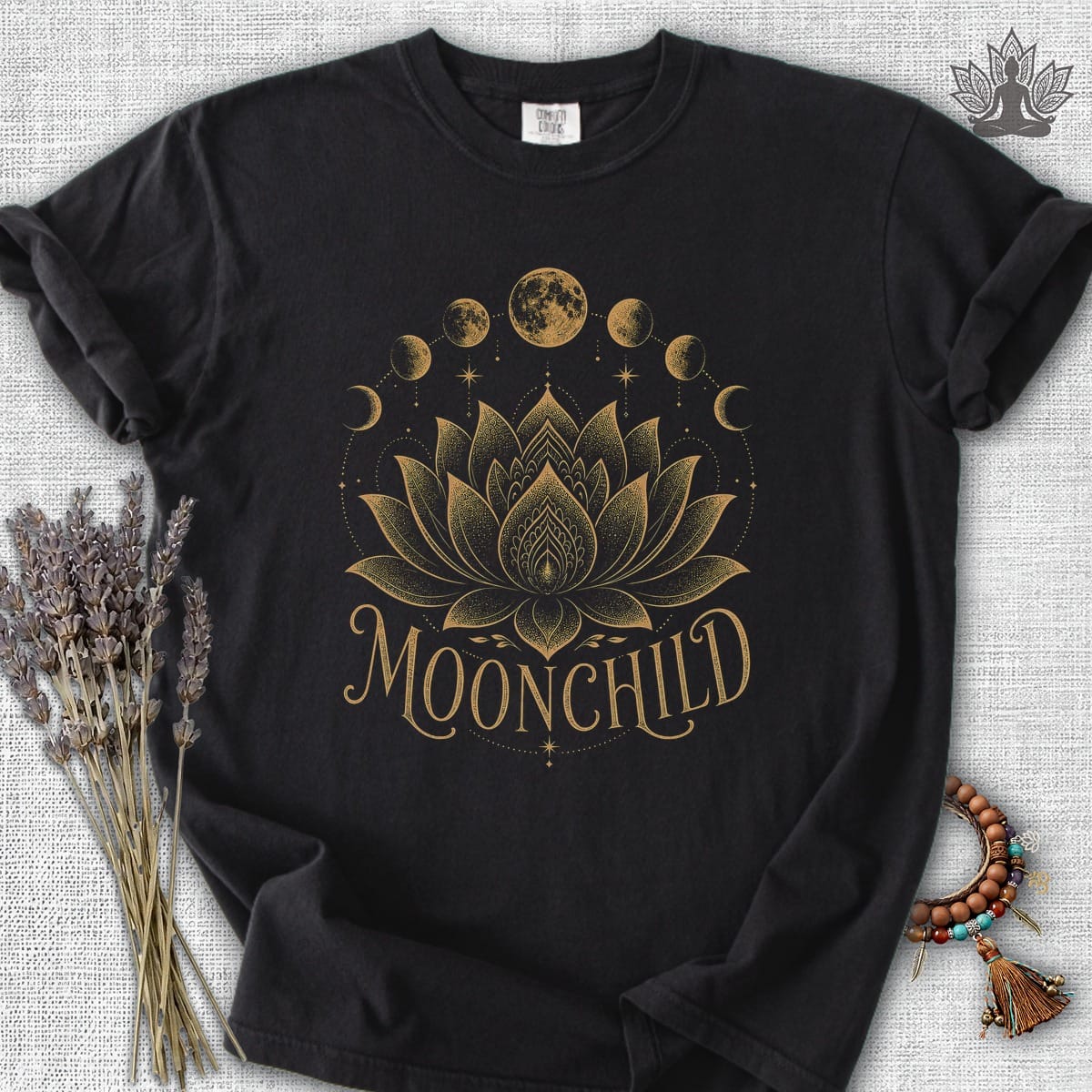 Printify T-Shirt Moonchild Lotus Comfort Colors® Tee Moonchild Lotus Comfort Colors® Tee