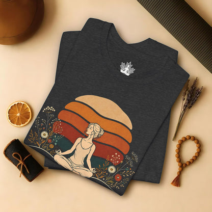 Retro Sunset Meditation Tee