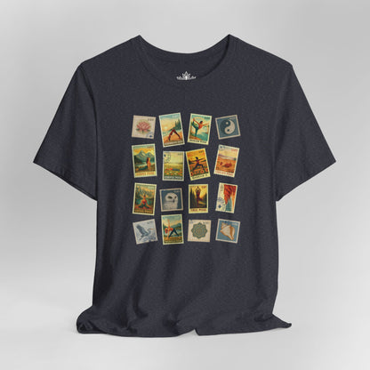 Vintage Yoga Postage Stamps – Canada Inspired Tee