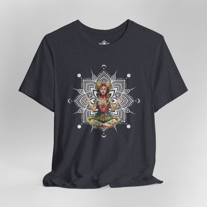 Flower Meditation Boho – Botanical Lotus Pose Tee