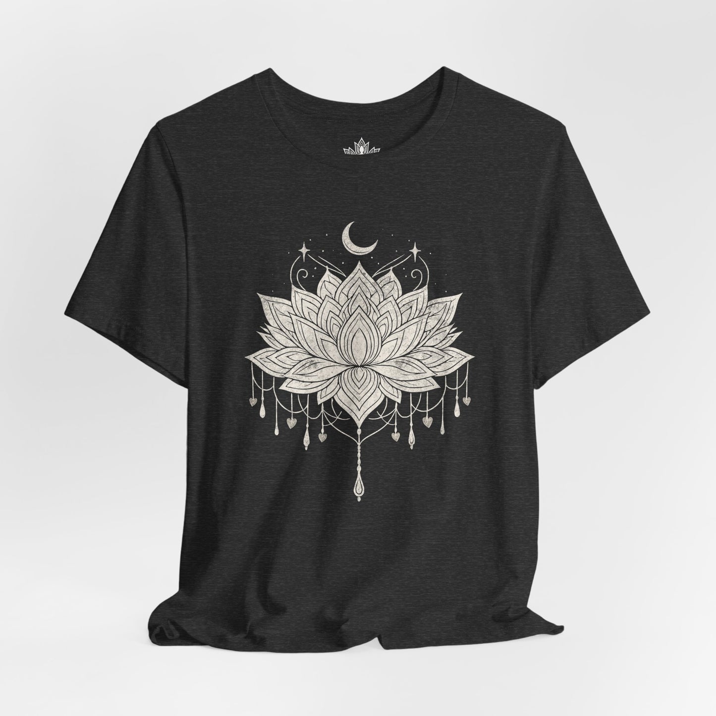 Vintage Moon Lotus Heart - Mandala Yoga Tee