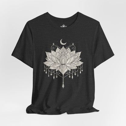 Vintage Moon Lotus Heart - Mandala Yoga Tee