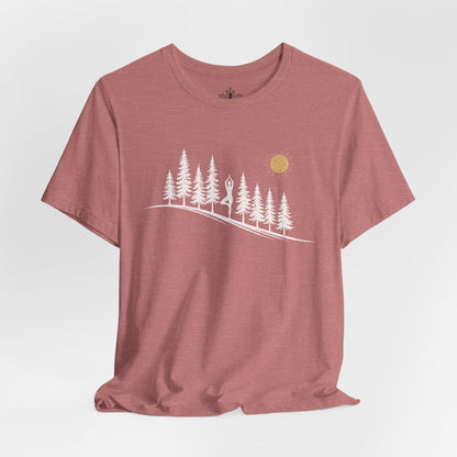 Forest Tree Pose Yoga – Balance in Nature Tee