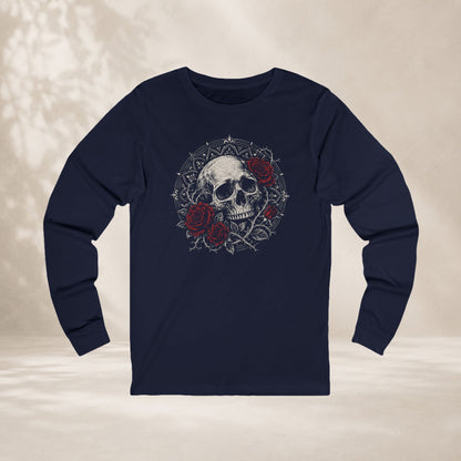 Skull & Roses Mandala Long Sleeve Tee