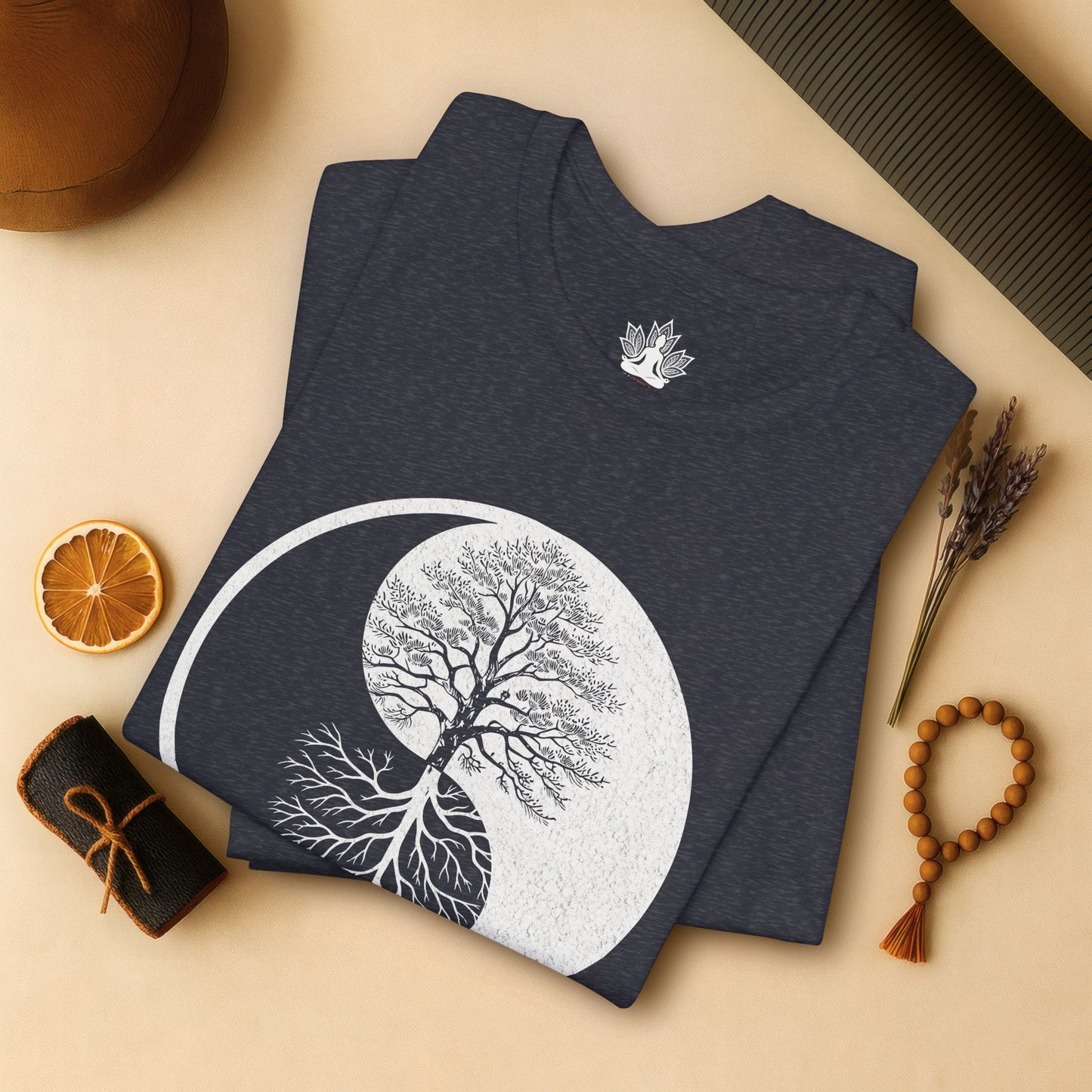 Yin Yang Tree of Balance - Spiritual Nature Men Yoga Tee