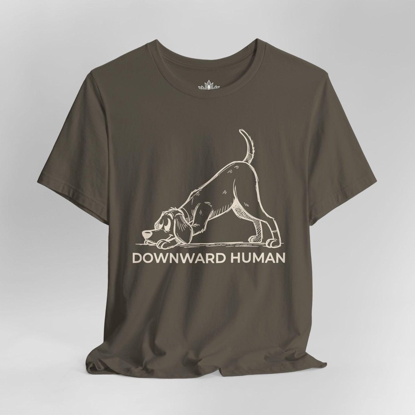 Downward Human – Funny Yoga Dog Vintage Tee