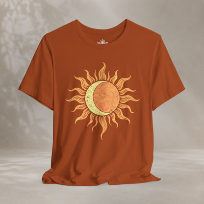 Celestial Balance Sun & Moon Boho Tee