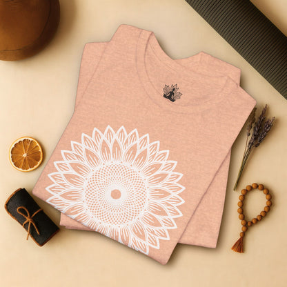 Sunflower Mandala – Geometric Mindful Tee