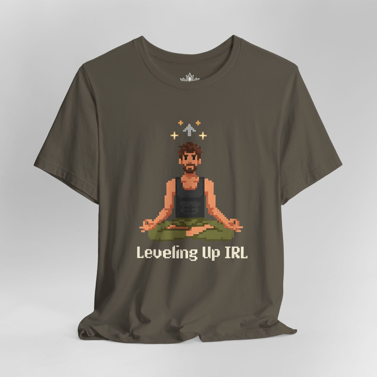 Leveling Up IRL - Pixel Art Yogi Men Tee
