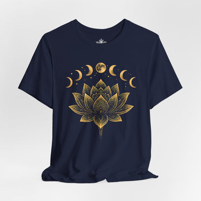 Golden Lotus & Moon Phases Tee