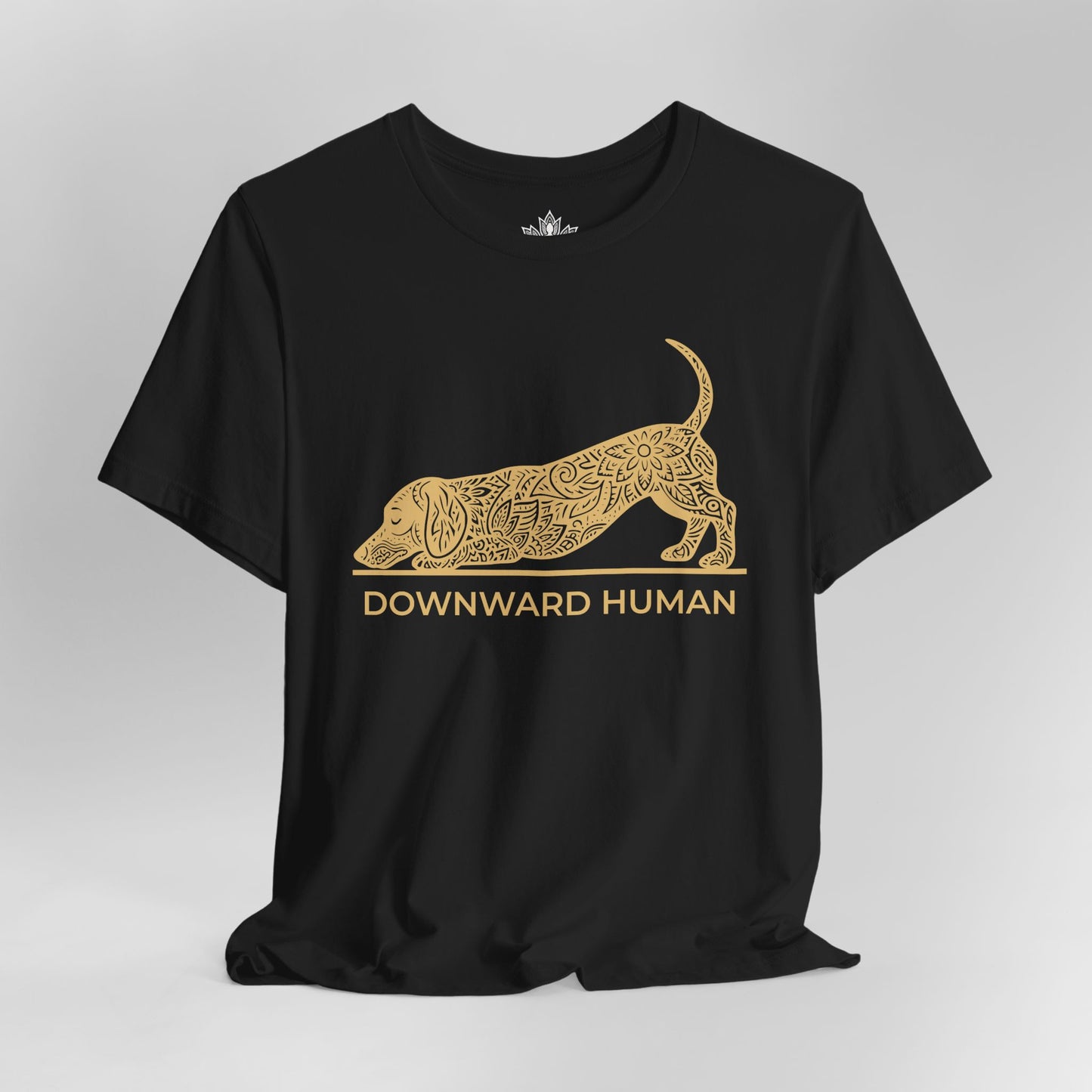 Downward Human Dachshund – Mandala Sausage Dog Tee