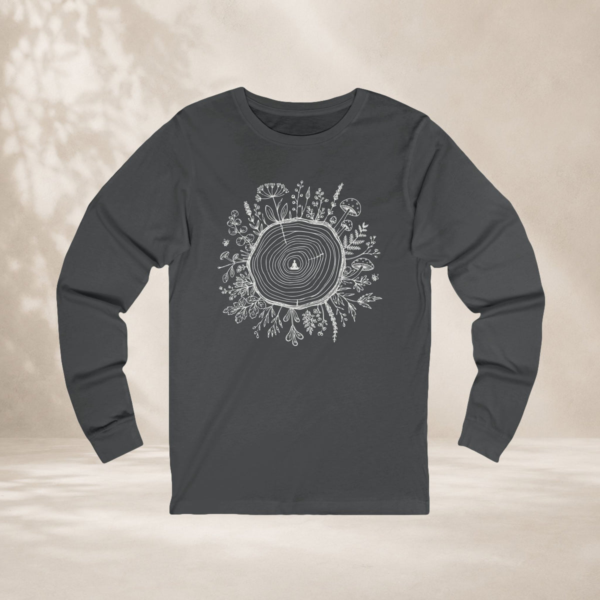 The Quiet Center Botanical Long Sleeve Tee
