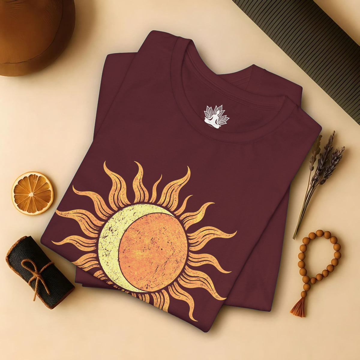Celestial Balance Sun & Moon Boho Tee