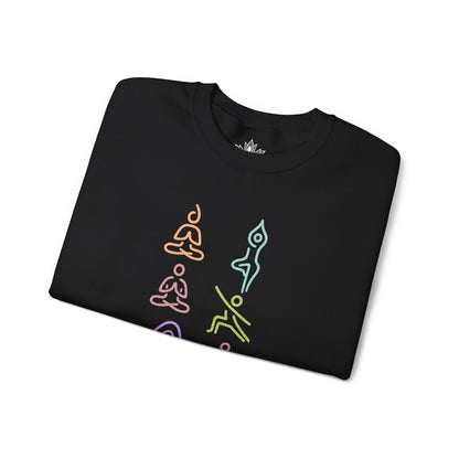 Line Art Yoga Poses Sweatshirt