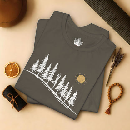 Forest Tree Pose Yoga – Balance in Nature Tee
